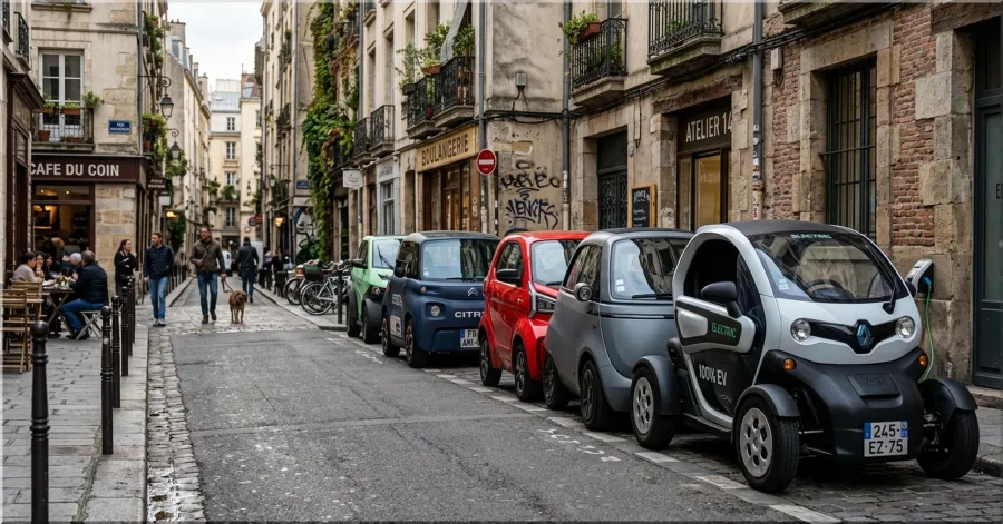 Compact electric quadricycles