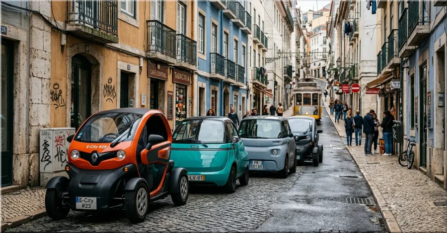 Compact electric quadricycles