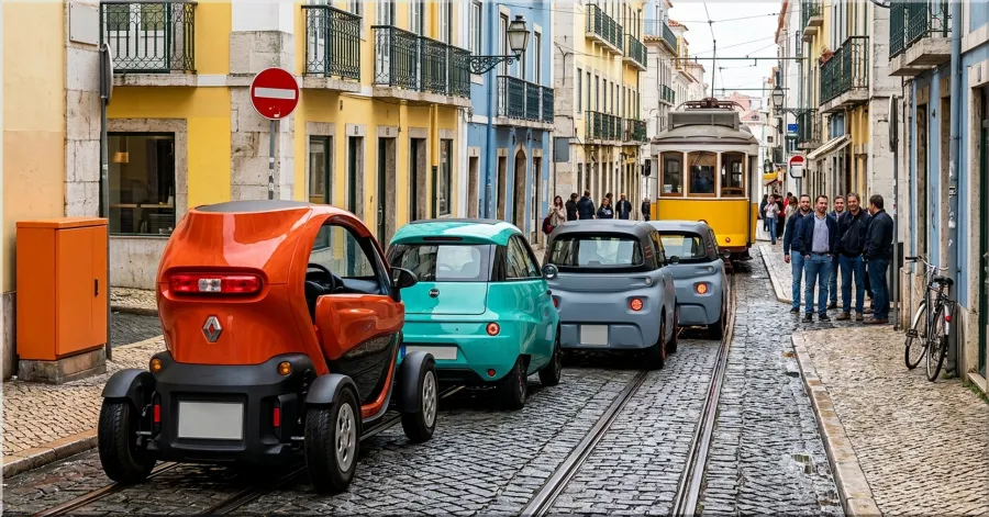 Compact electric quadricycles