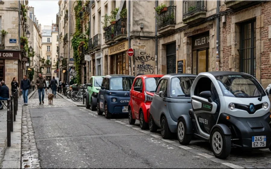 Compact electric quadricycles